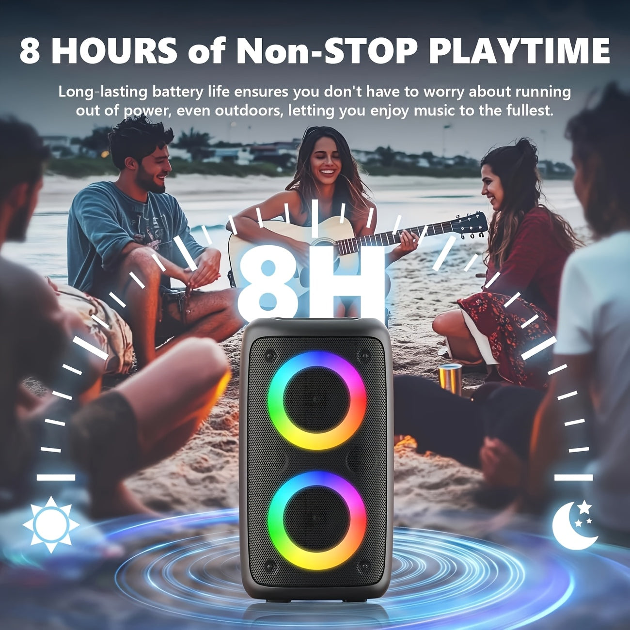 Trendbay Wireless Party Speaker with Mic & Disco Lights