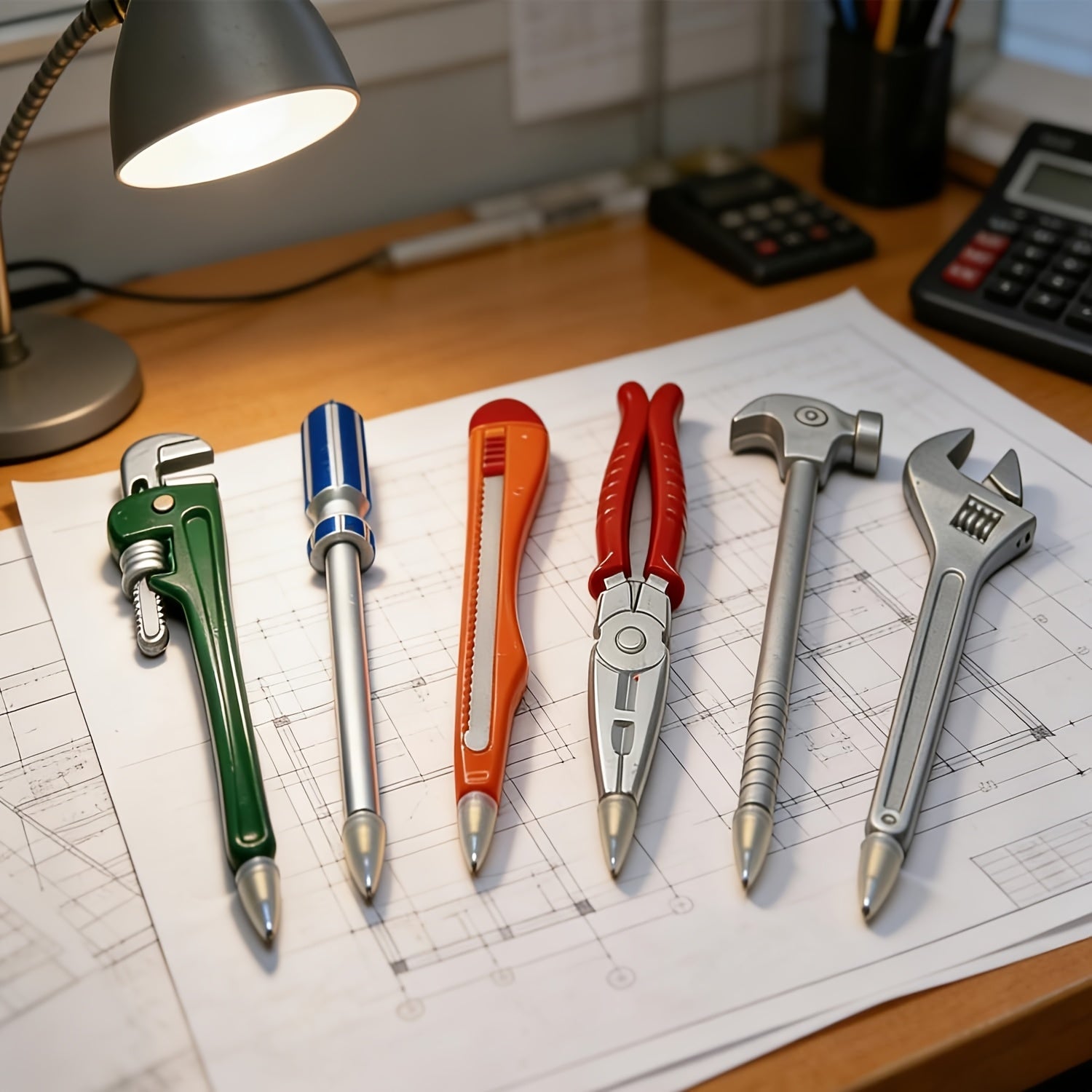 Trendbay  6-Piece Tool-Shaped Ballpoint Pen Set