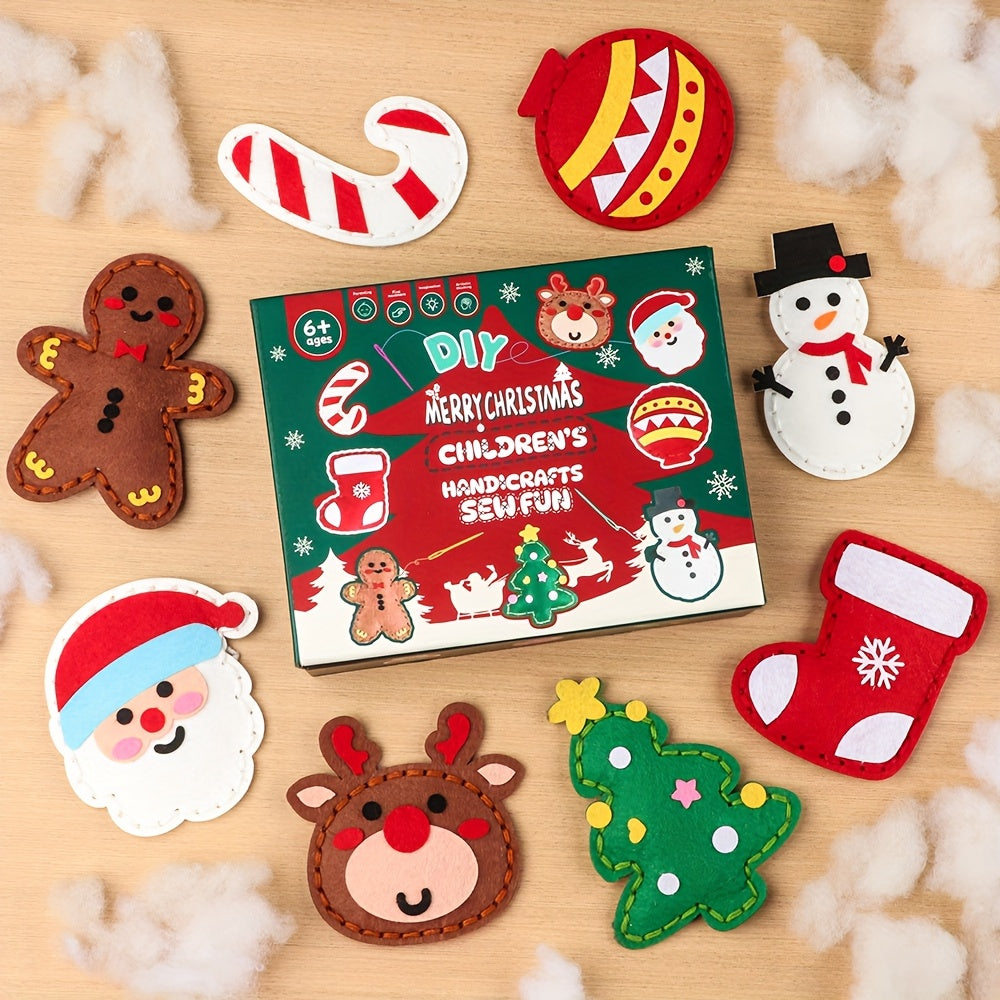 Trendbay DIY Christmas Sewing Kit for Kids Beginner Hand Sewing