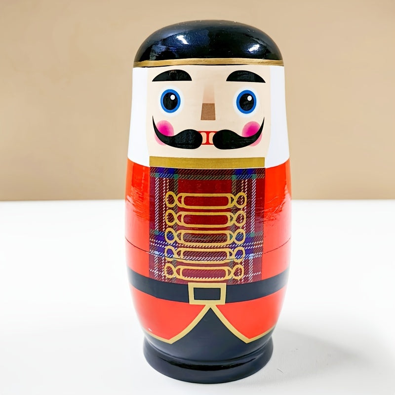 Trendbay Wooden Russian Nesting Dolls Set Stackable Figurine Decor