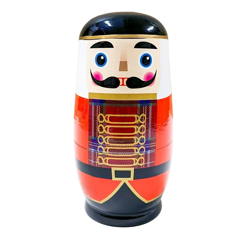 Trendbay Wooden Russian Nesting Dolls Set Stackable Figurine Decor
