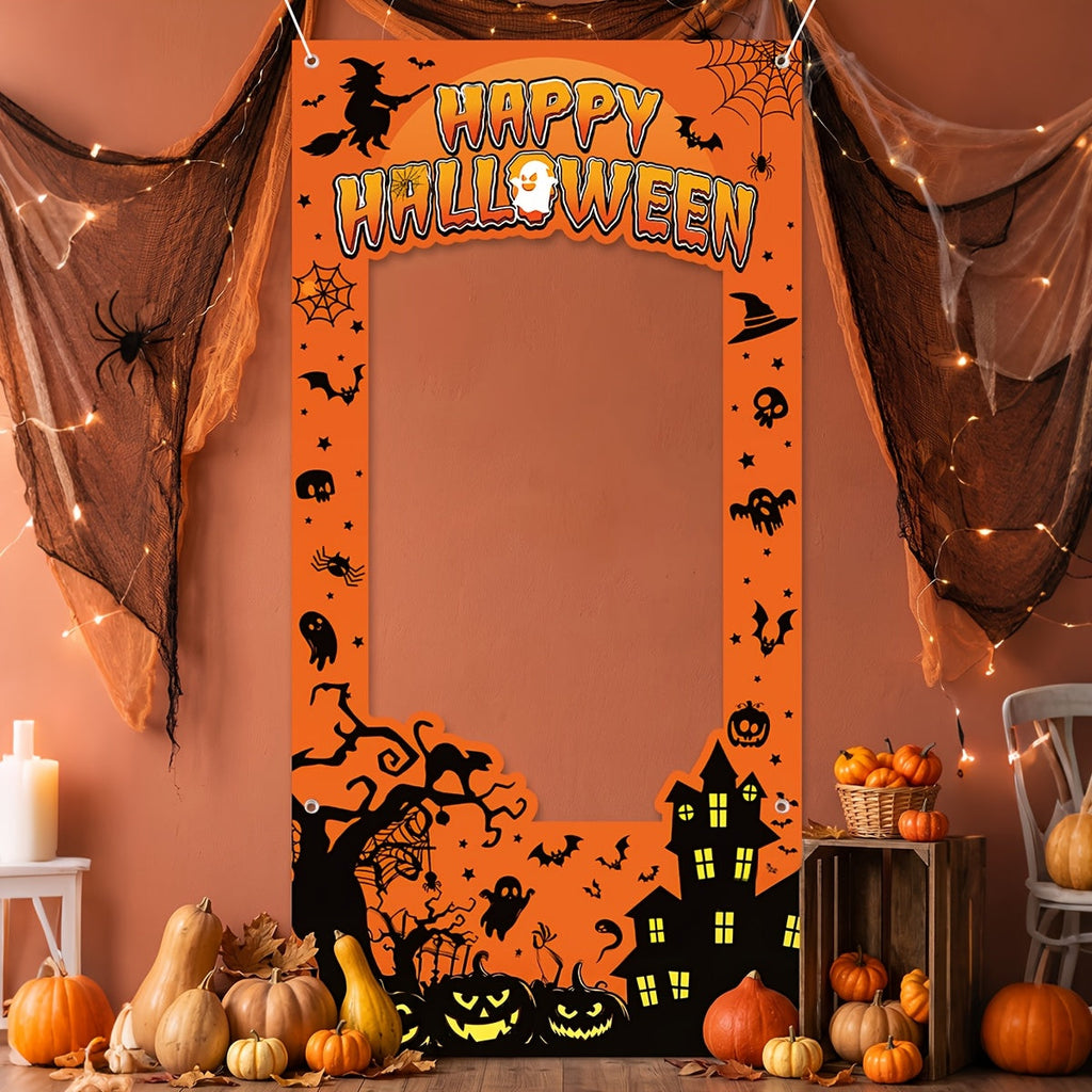 Trendbay 1Pcs Orange Halloween Photo Booth Frame