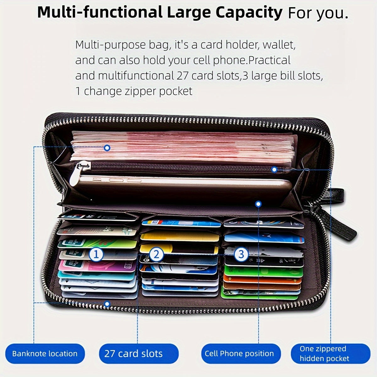 Trendbay Multi-Function Long Clutch Wallet