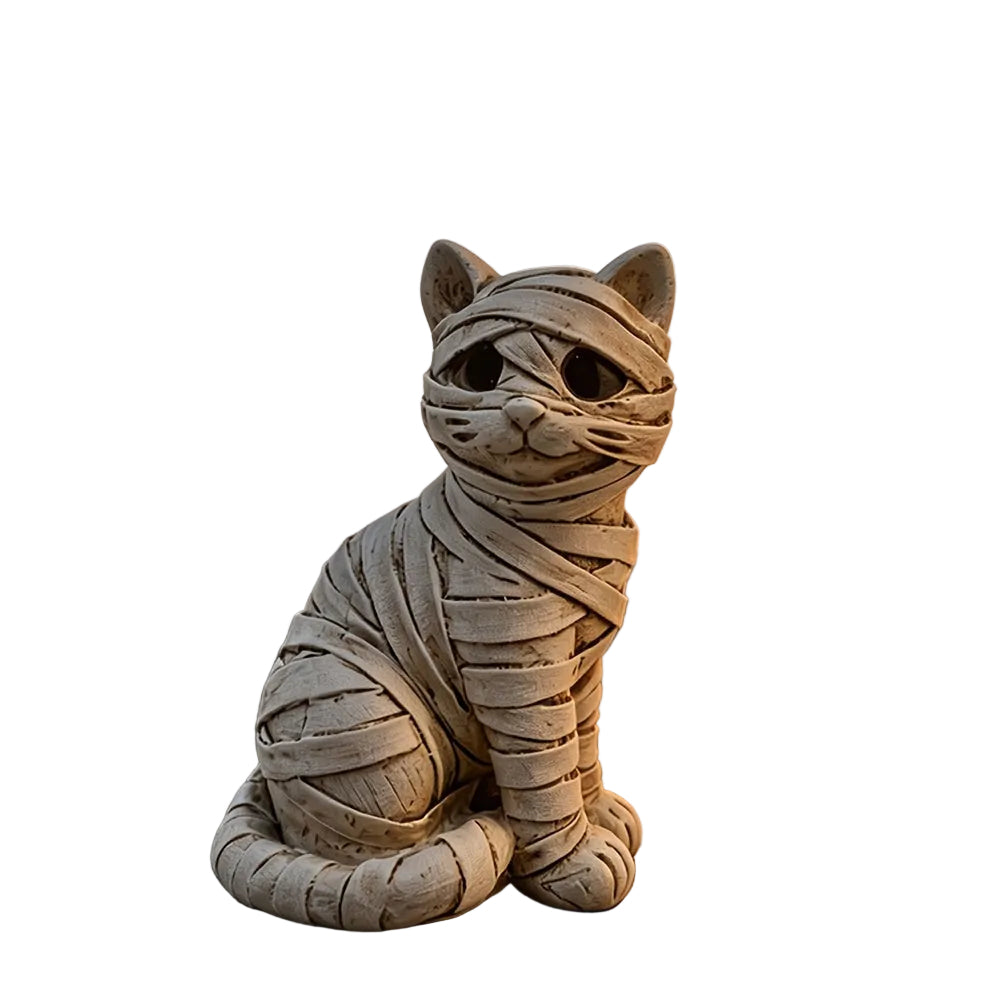Trendbay 9CM Egyptian Retro Mummy Cat Resin Ornament - Sculpture