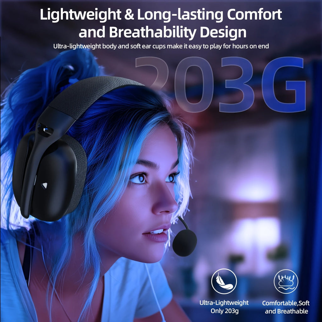 Trendbay L80PRO Wireless Gaming Headset Tri-Mode