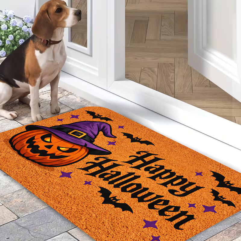 Trendbay Halloween Pumpkin Entrance Door Mat – 2D Flat Printed