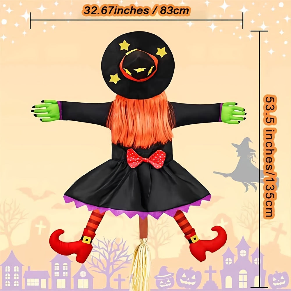 Trendbay 83 × 135CM Halloween Tree Climbing Witch Decoration