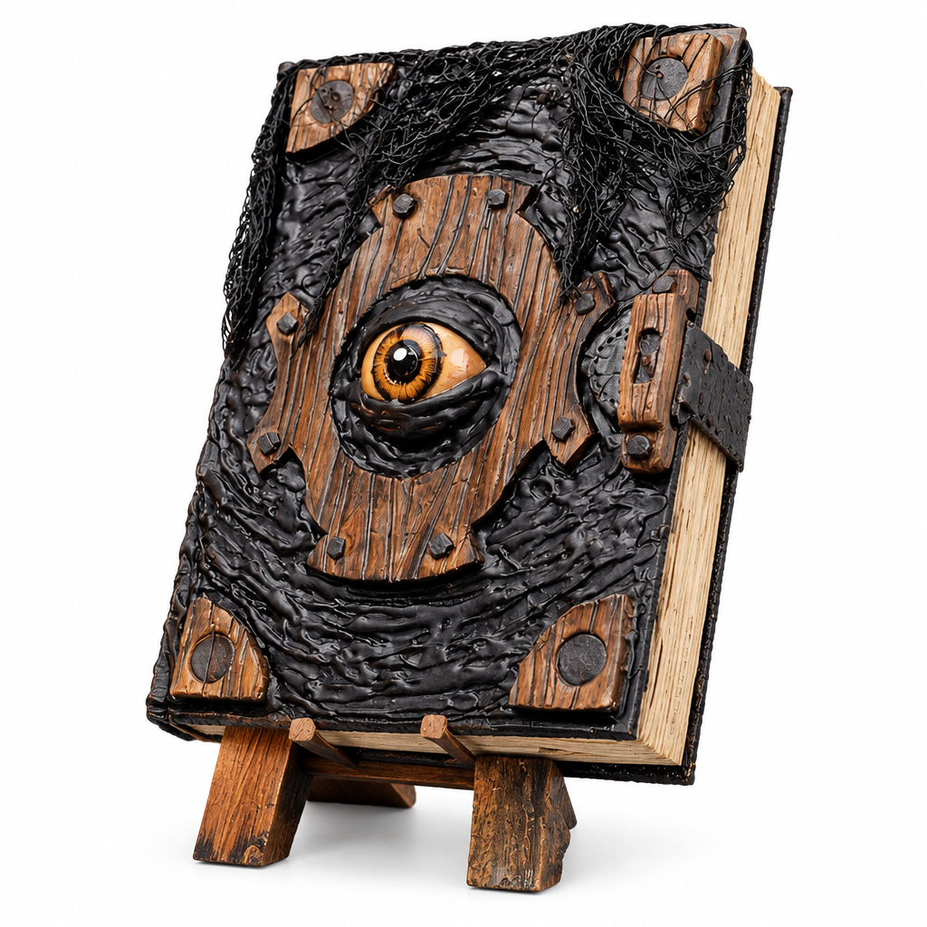 Trendbay Demon Eye Cursed Book Statue Halloween Table Ornament