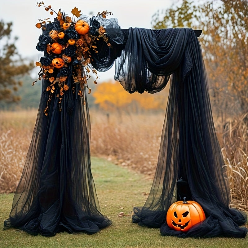 Trendbay Halloween Black Velvet Curtain – 1600 × 76CM