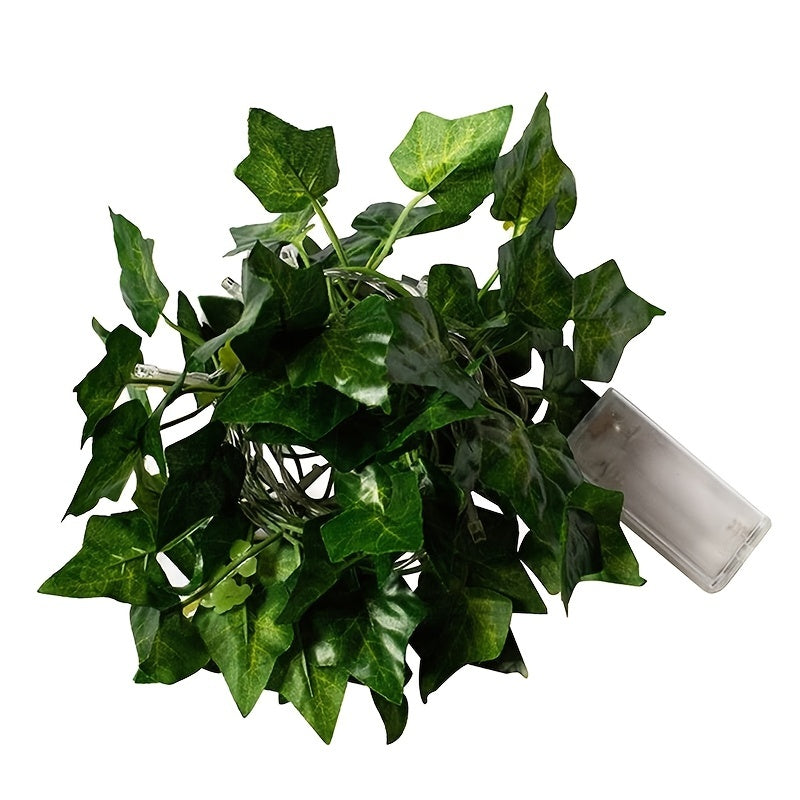 Trendbay 5M Artificial Leaf LED String Lights – 50 LED Warm White