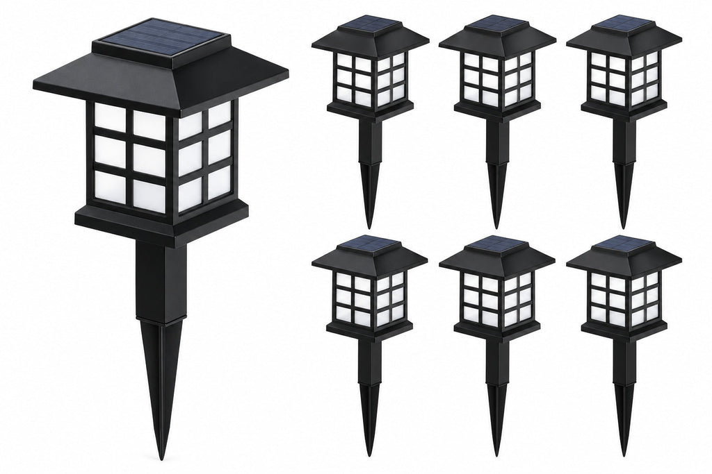 Trendbay 6-Piece Solar Outdoor Pathway Lights – Warm White