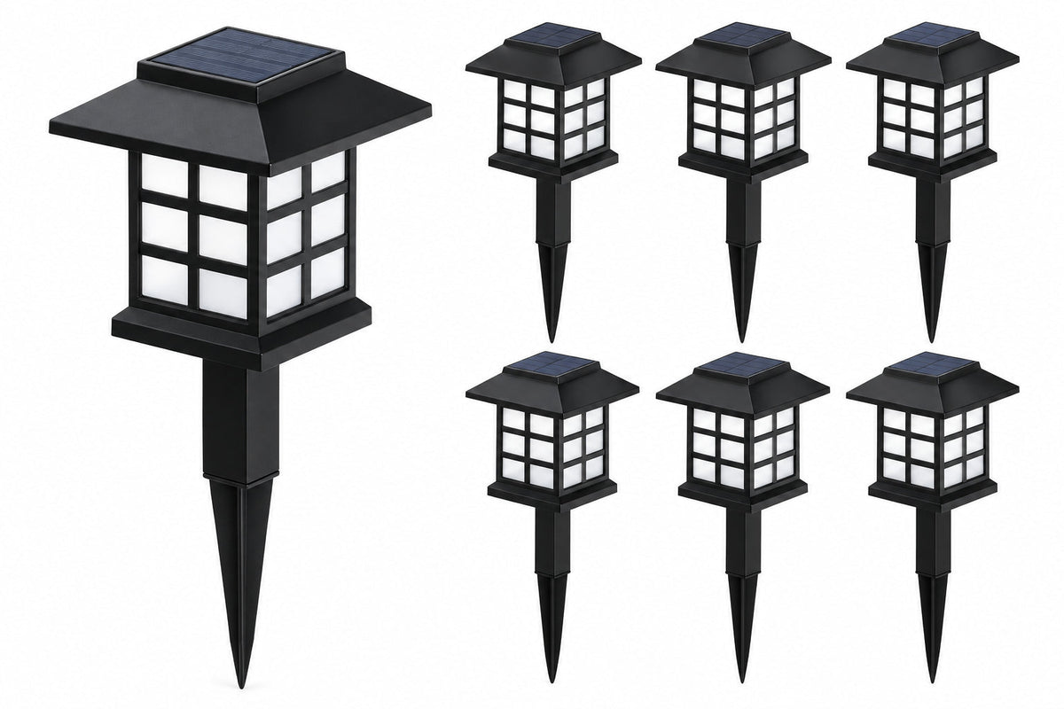 Trendbay 6-Piece Solar Outdoor Pathway Lights – Warm White