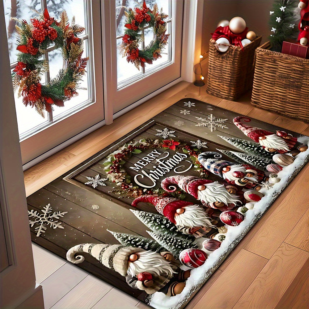 Trendbay Santa Claus Christmas Doormat Non-Slip Machine-Washable