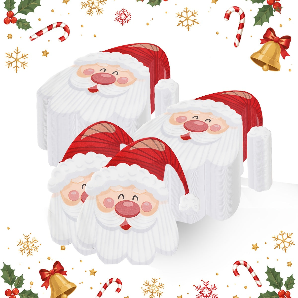 Trendbay Christmas Cartoon Santa Head Paper Napkins