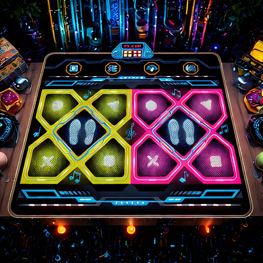 Trendbay Double Dance Mat – LED Electronic Dance Game Pad for Kids & Adults
