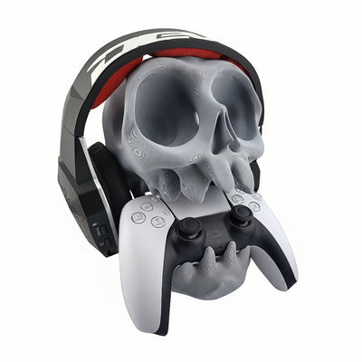 Trendbay Skull Head Gaming Stand Dual Controller Headset Holder