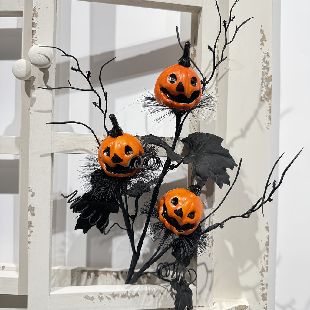 Trendbay 47CM Artificial Pumpkin Bouquet – 3-Pumpkin