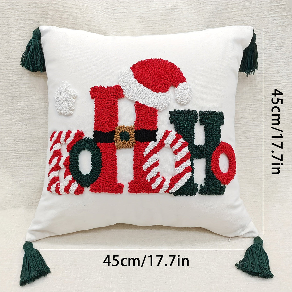 Trendbay Christmas HOHOHO Embroidered Cushion Cover