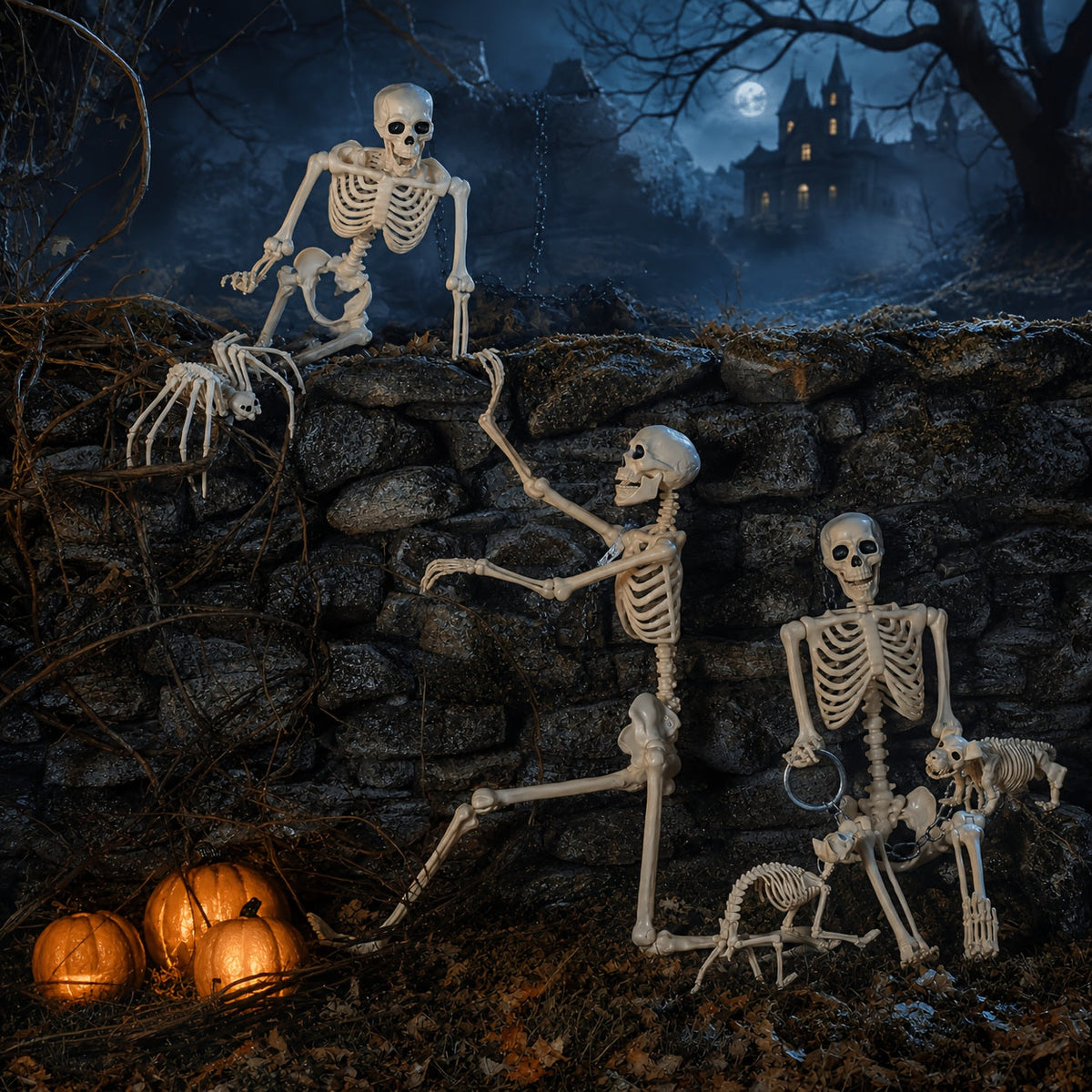 Trendbay 5.4FT Life-Size Human Skeleton Decoration – Adjustable