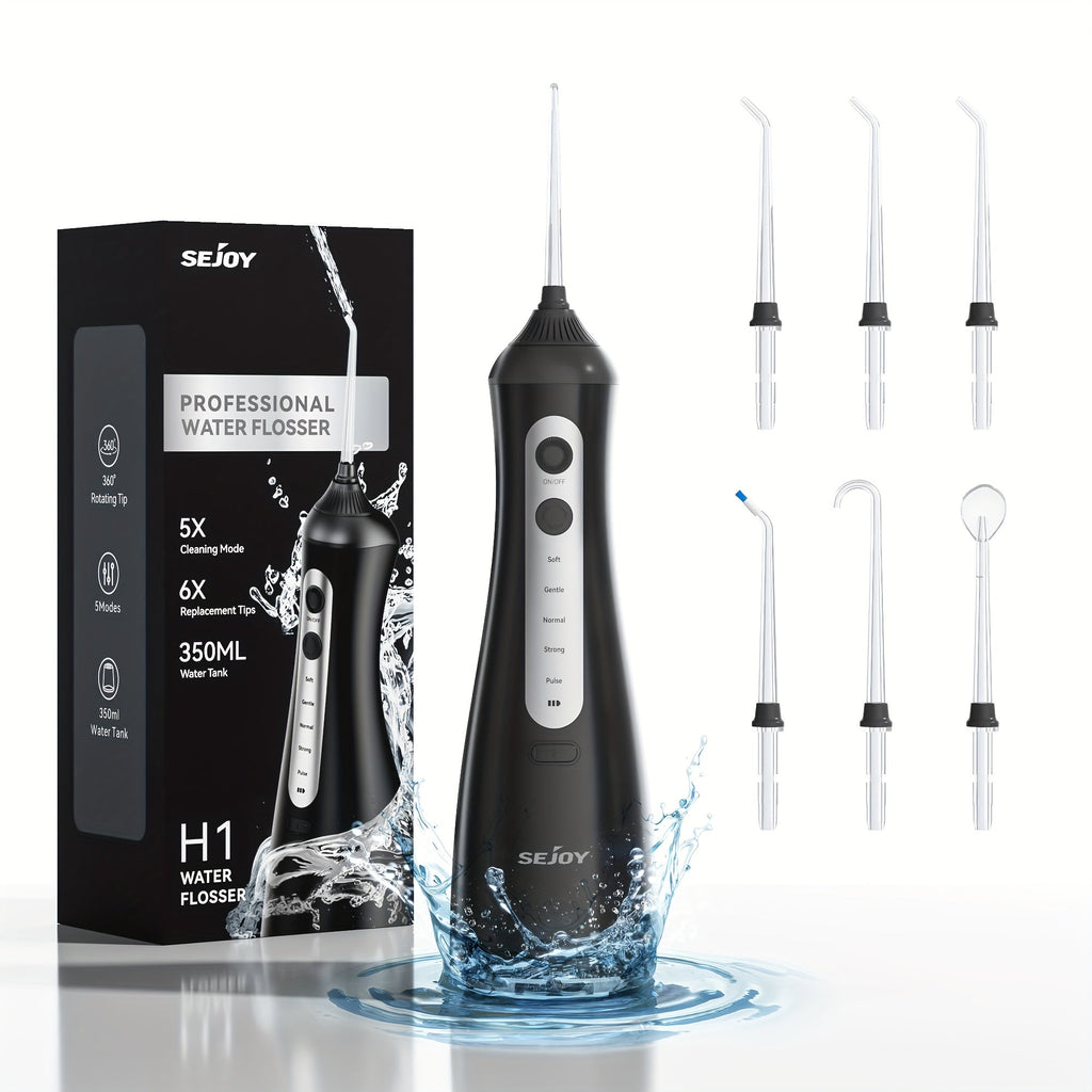 Trendbay Water Flosser – Cordless Oral Irrigator with 5 Modes, 350ML Tank, Rechargeable Teeth Cleaner for Home & Travel