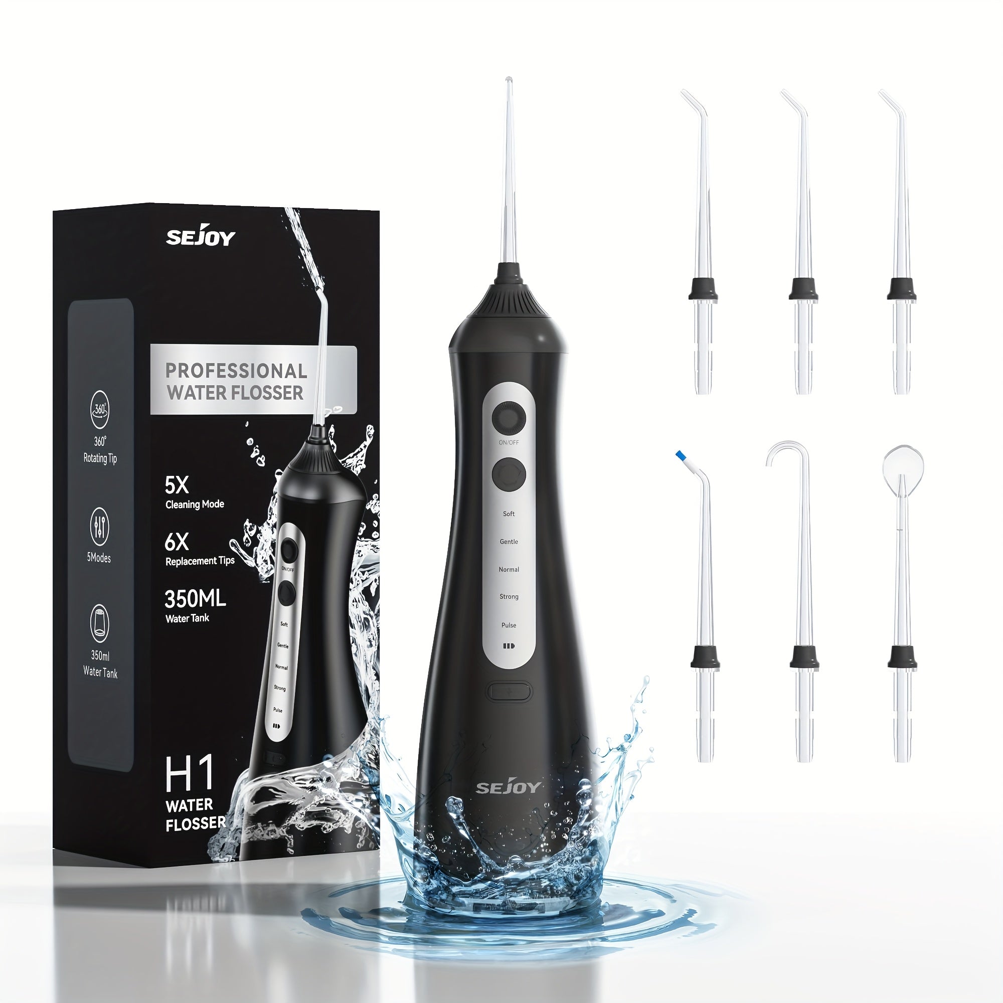 Trendbay Water Flosser – Cordless Oral Irrigator with 5 Modes, 350ML Tank, Rechargeable Teeth Cleaner for Home & Travel