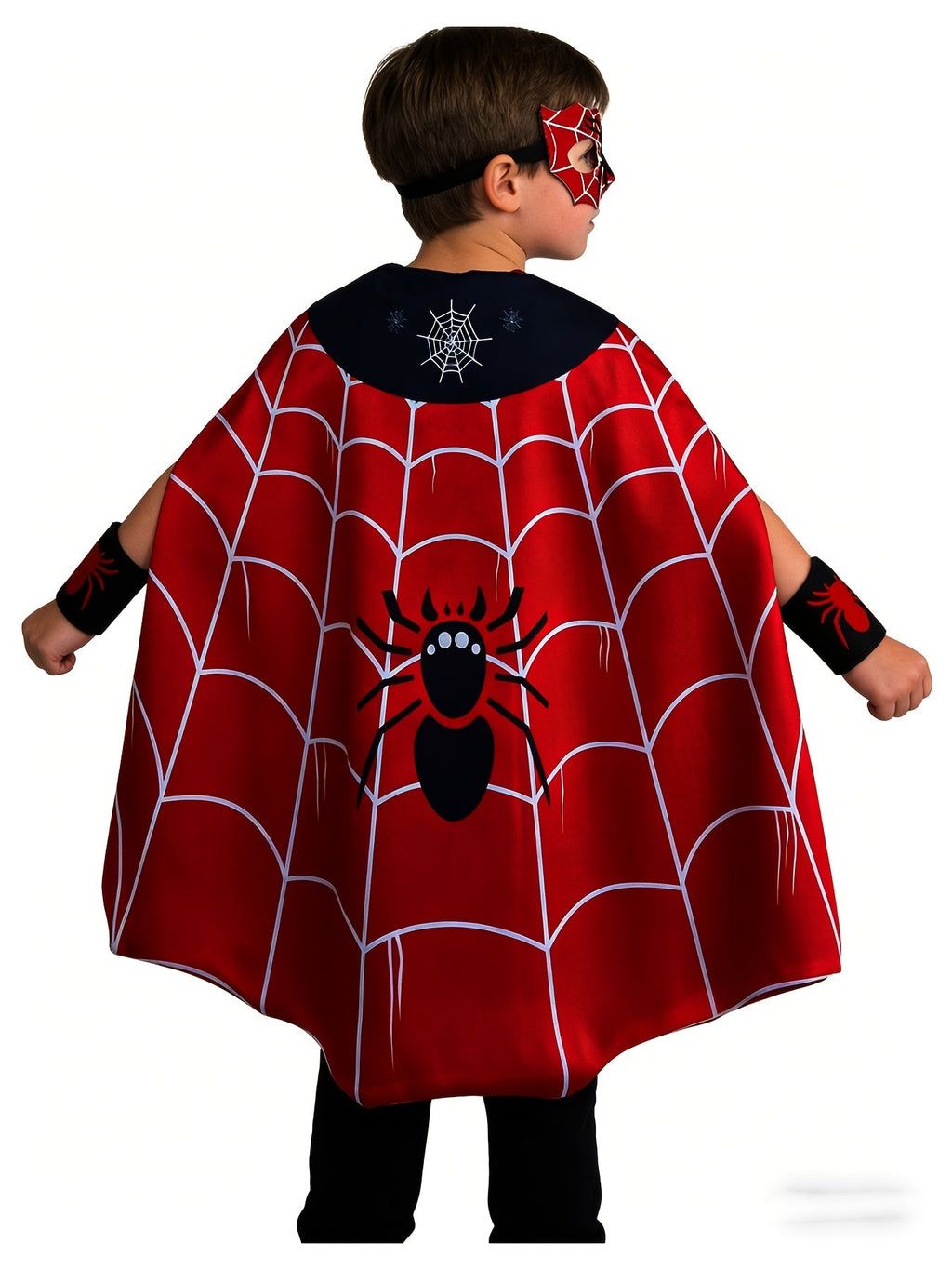 Trendbay Kids’ Spider Superhero Cloak Costume Set – 4pcs