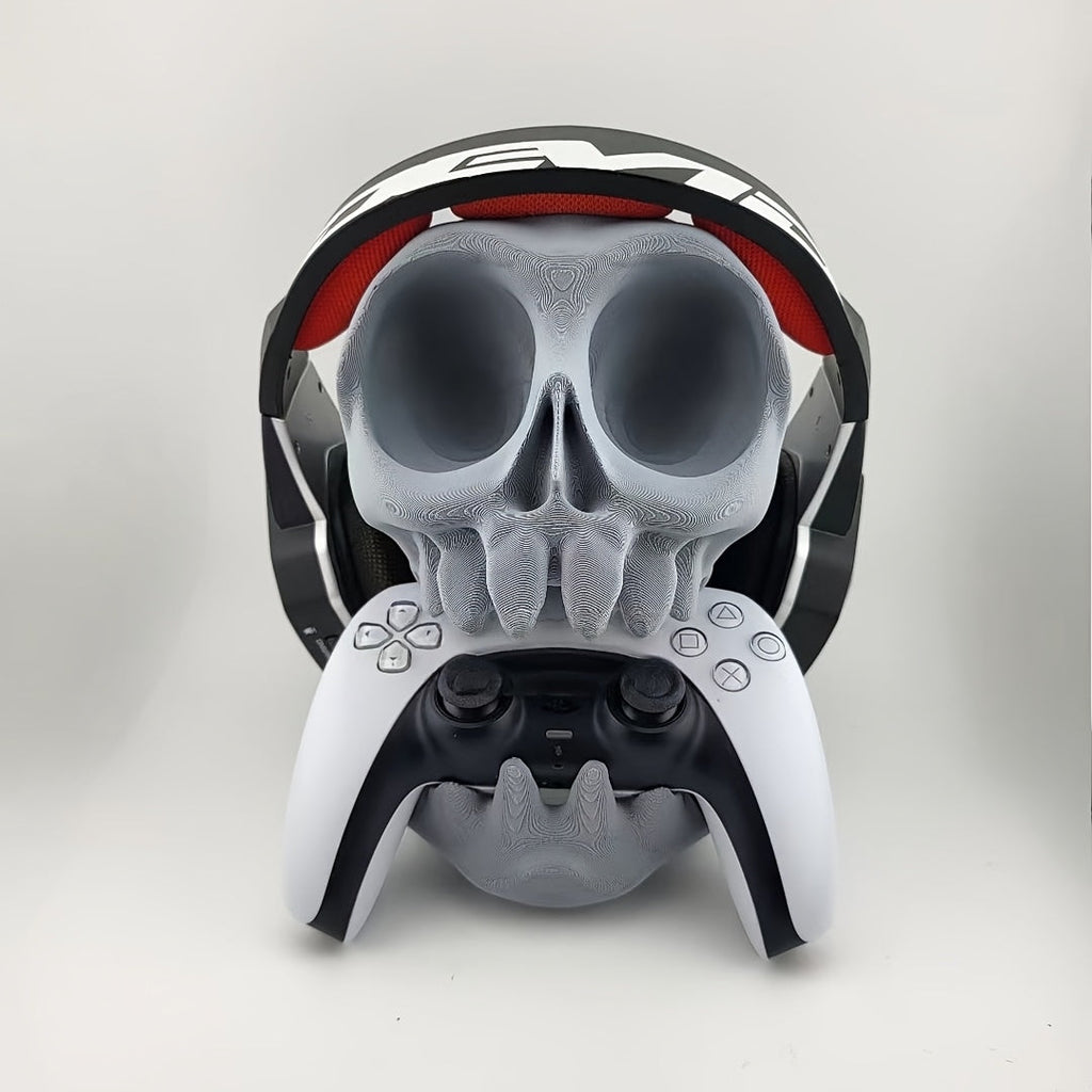 Trendbay Skull Head Gaming Stand Dual Controller Headset Holder