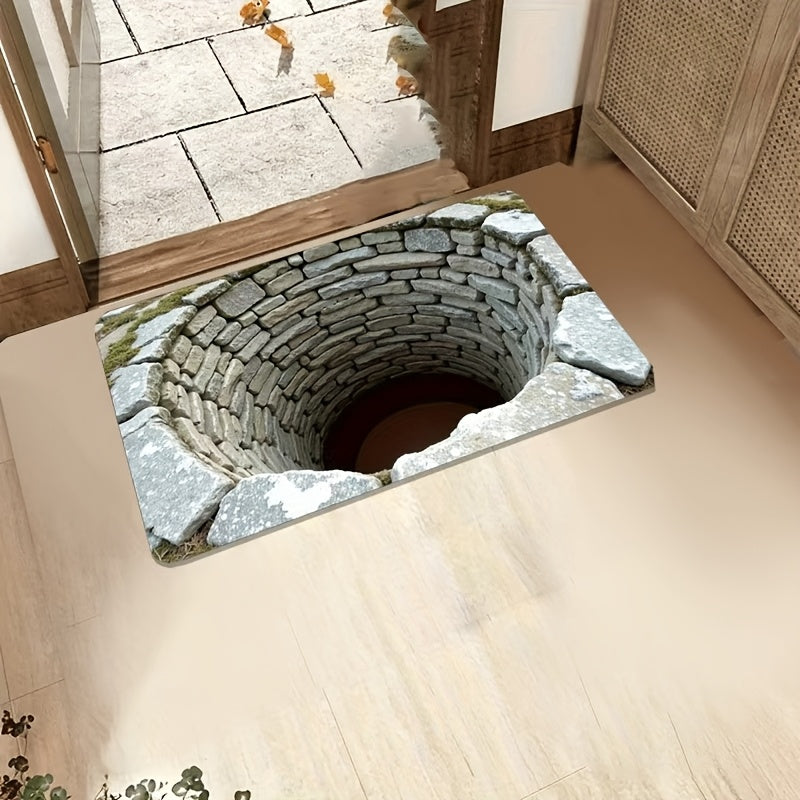 Trendbay Infinite Abyss 3D Printed Non-Slip Floor Mat 1Pc