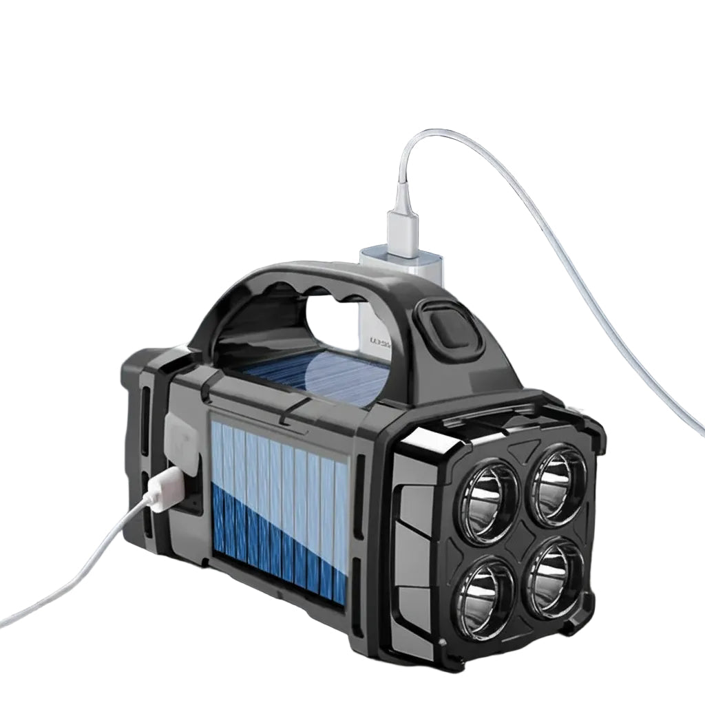 Trendbay Multifunctional Solar Rechargeable LED Flashlight