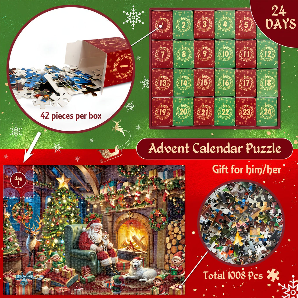2026 Christmas Advent Calendar Jigsaw Puzzle 1008-Piece