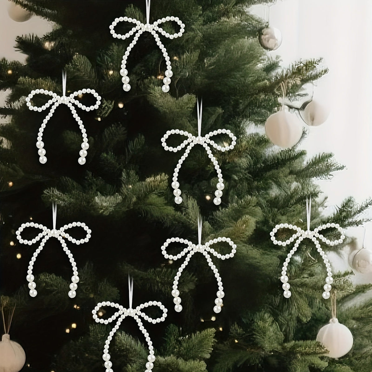 Trendbay Christmas Tree Bows 12pcs Decorative Twist-Tie Bows
