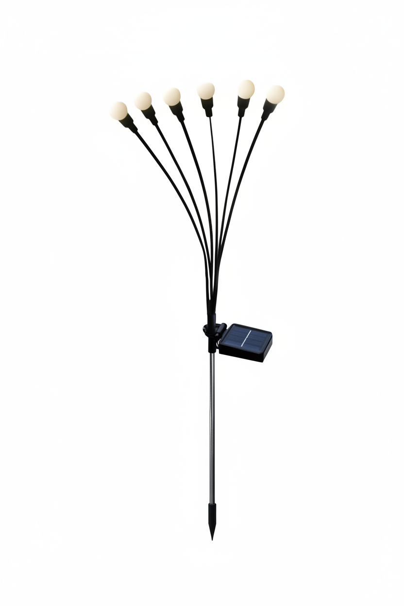 Trendbay 6-Head Warm White Solar Firefly Garden Light – 73cm