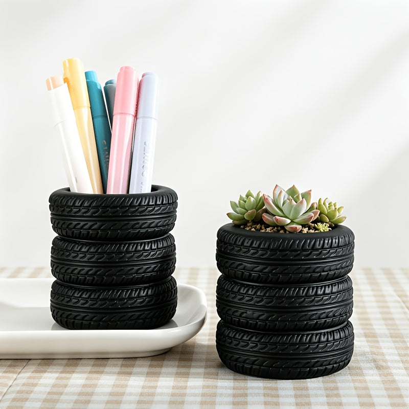 Trendbay Tire-Shaped Desktop Pencil Holder