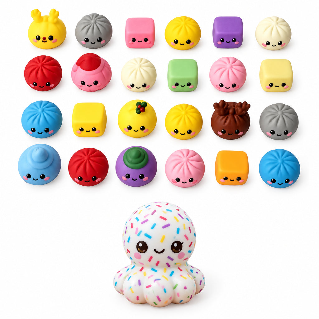 Trendbay 25-Piece Christmas Small Bun Toy Set 24Day Countdown