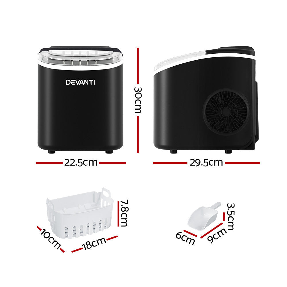Trendbay 12kg Portable Ice Maker Machine – Self-Cleaning Countertop Ice Maker