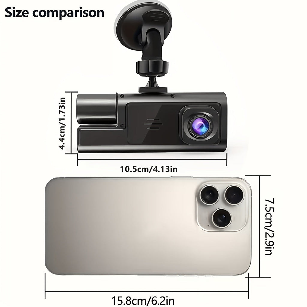 Trendbay Dual Lens Dash Cam with Night Vision