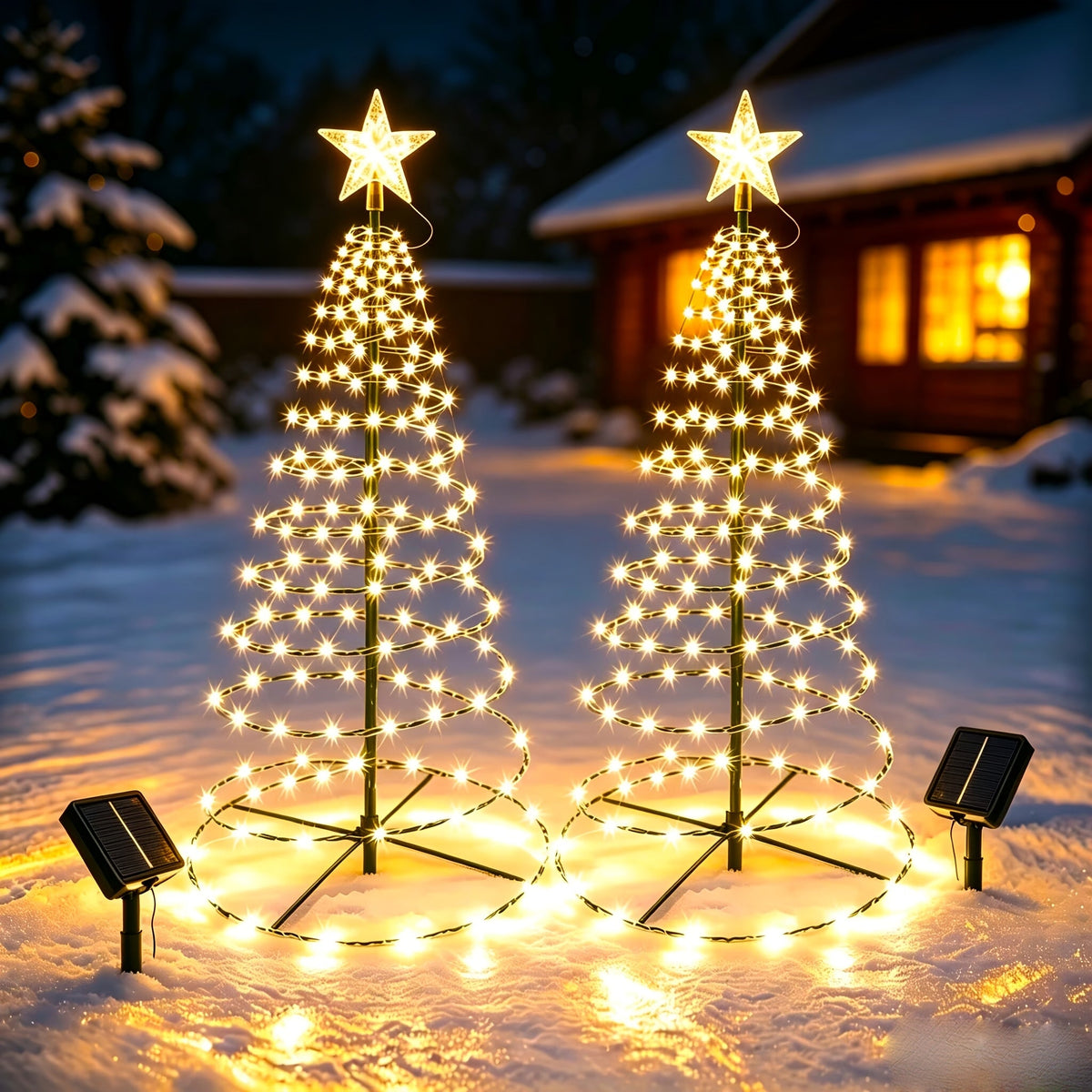 Trendbay 93cm Solar Christmas Tree Light Warm White