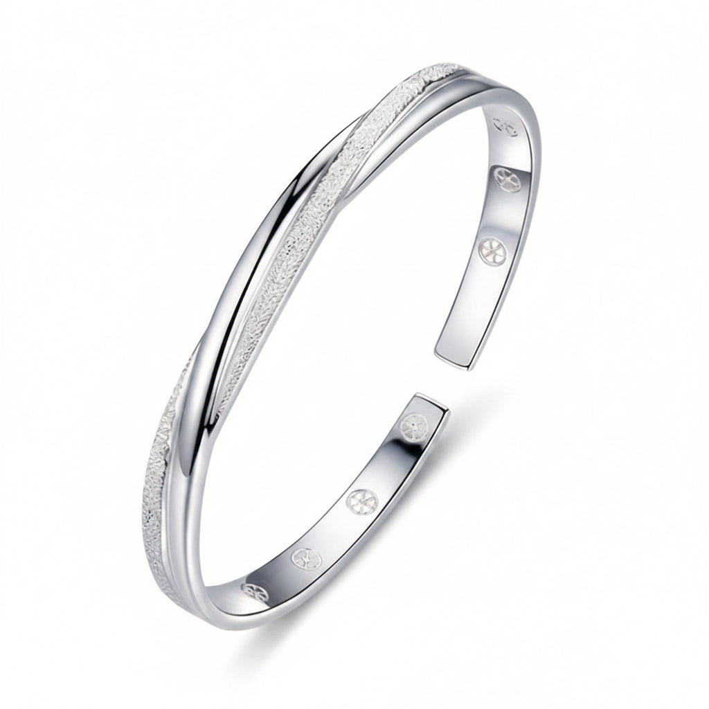 Trendbay 925 Sterling Silver Interlaced Boho Bracelet – Elegant Women's Fashion Jewelry