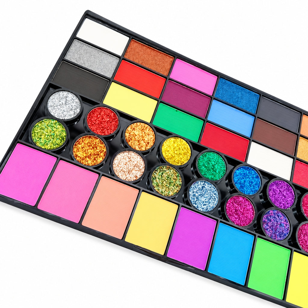 Trendbay 42-Color Water-Based Face Paint Set with Glitte