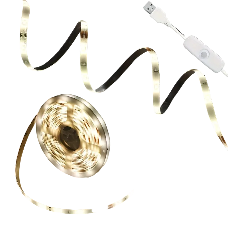 Trendbay 5M USB-Powered Warm White LED Strip Lights with Switch