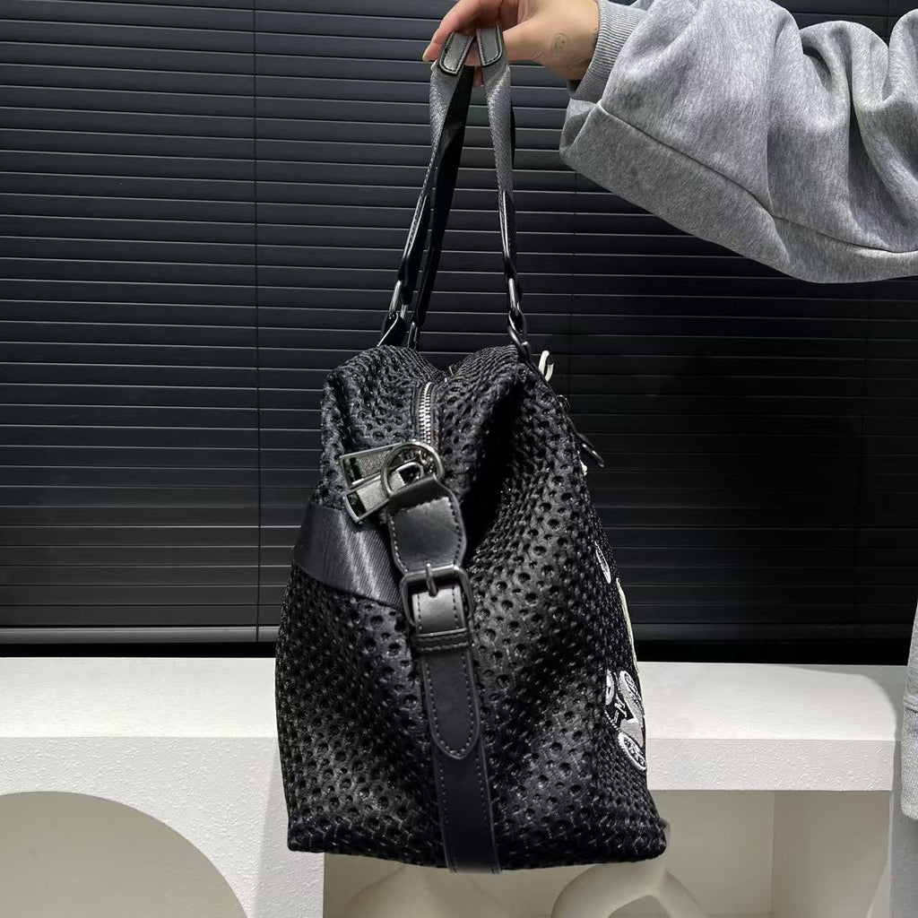 Trendbay Teddy Bear Print Shoulder Tote Bag