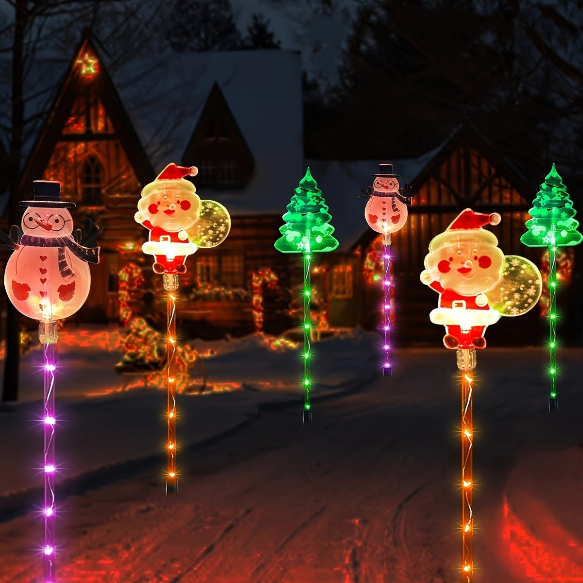 Trendbay Solar Yard Stake Lights Christmas Theme