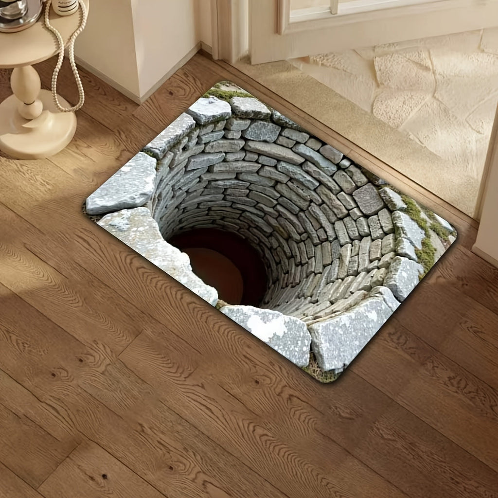 Trendbay Infinite Abyss 3D Printed Non-Slip Floor Mat 1Pc