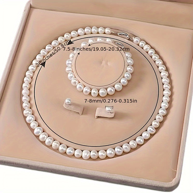 Trendbay 3-Piece Women's Jewelry Gift Set – Elegant Bracelet & Earrings Set with Premium Gift Box