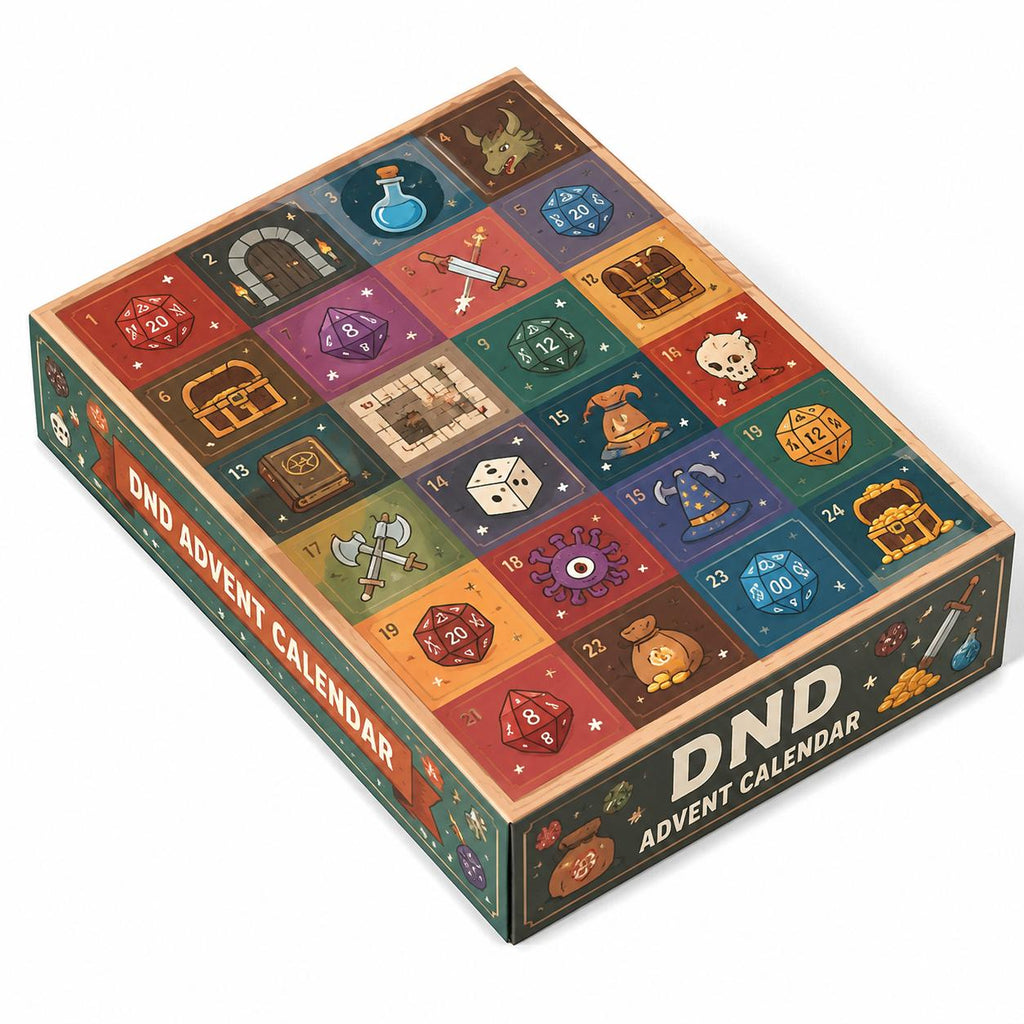 Trendbay 24-Day Christmas Dice Advent Calendar Polyhedral Dice Set