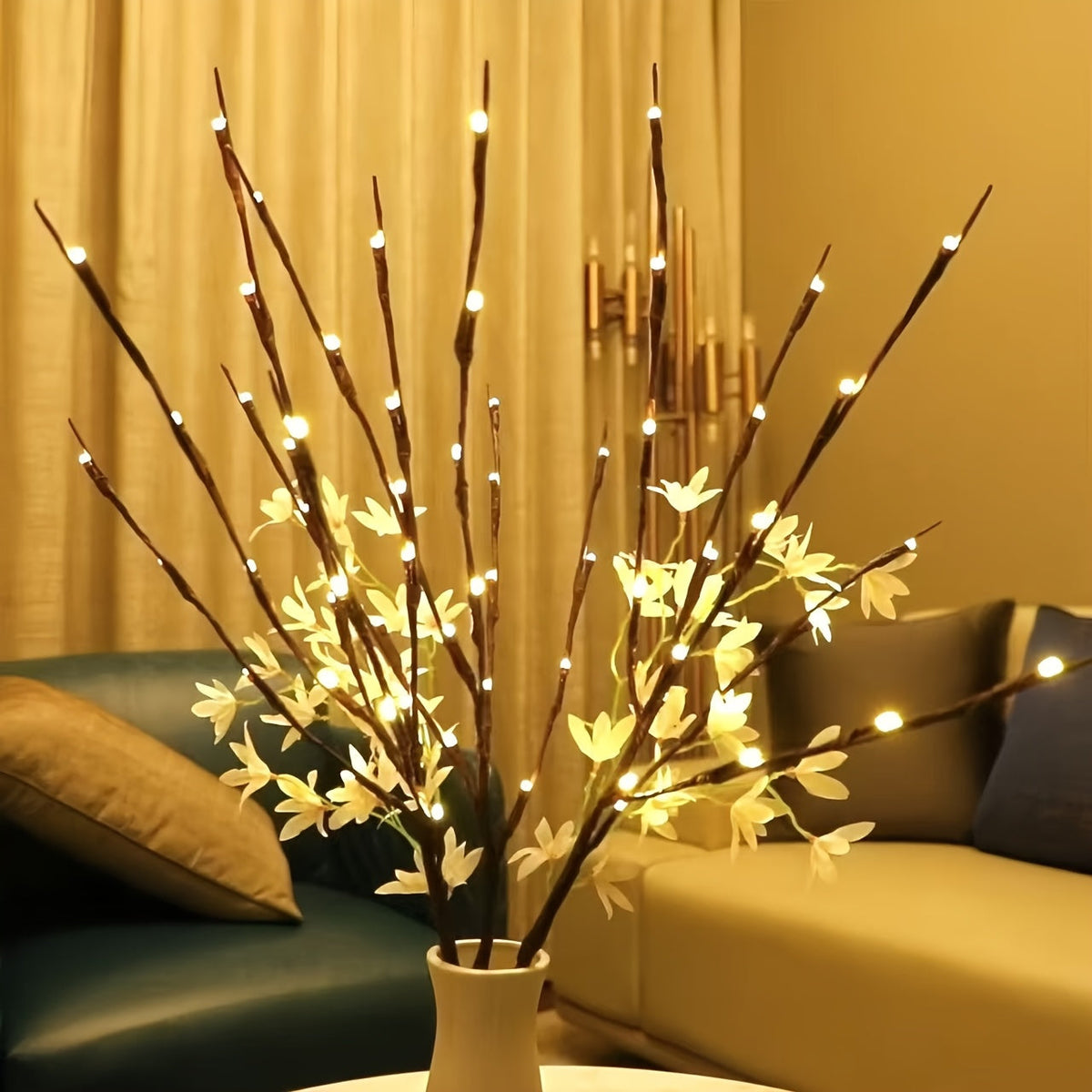 Trendbay Simulated Tree Branch LED Lights Battery Powered 20LED 2pcs