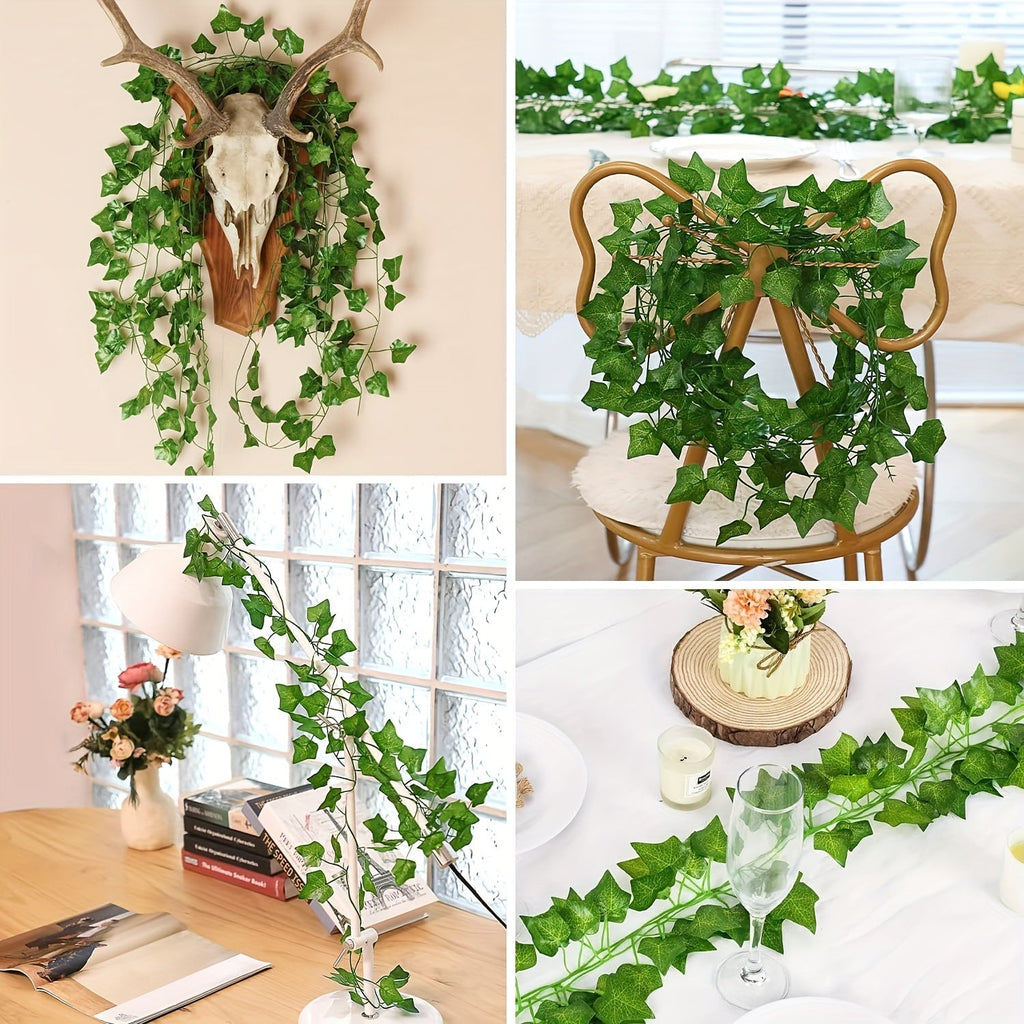 Trendbay 12pcs Artificial Ivy Vine Garland Set 120cm Green Leaf