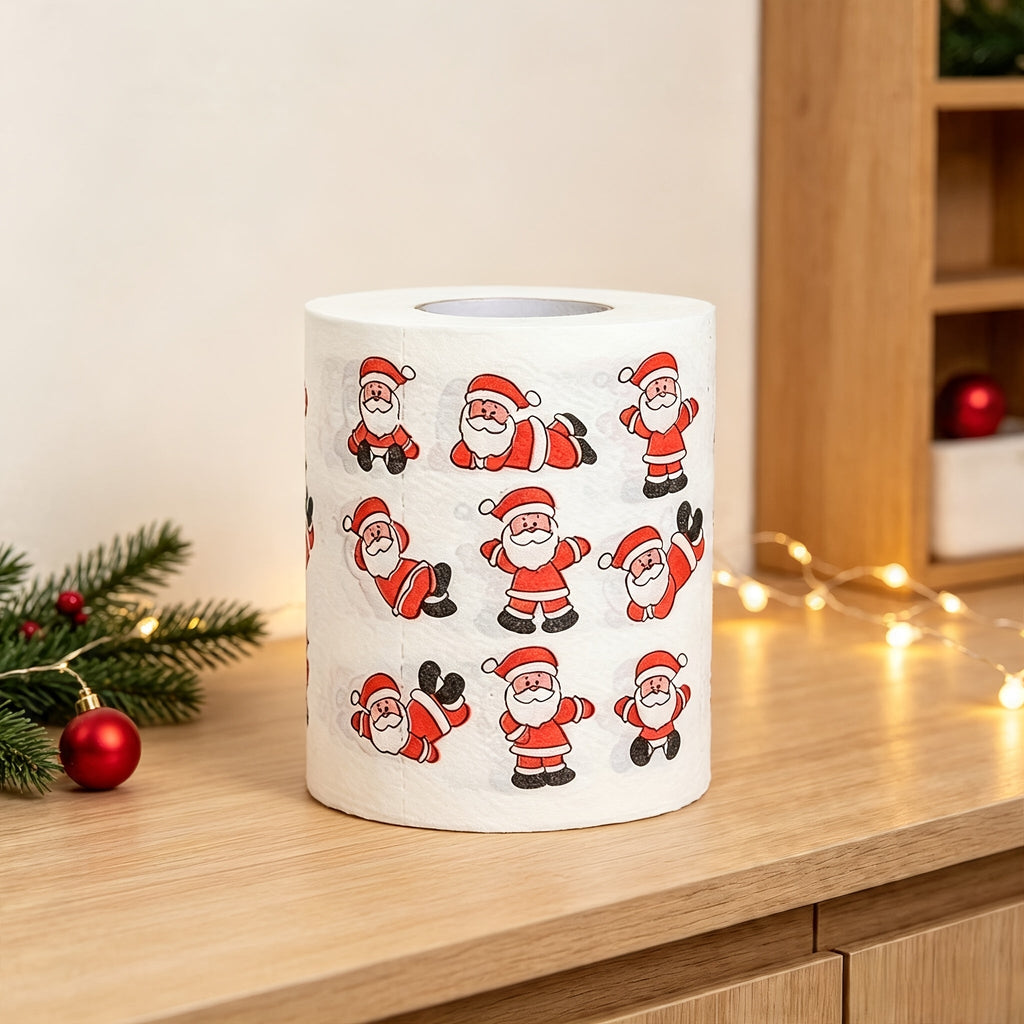 Trendbay 1pc Christmas Santa Claus Printed Toilet Paper