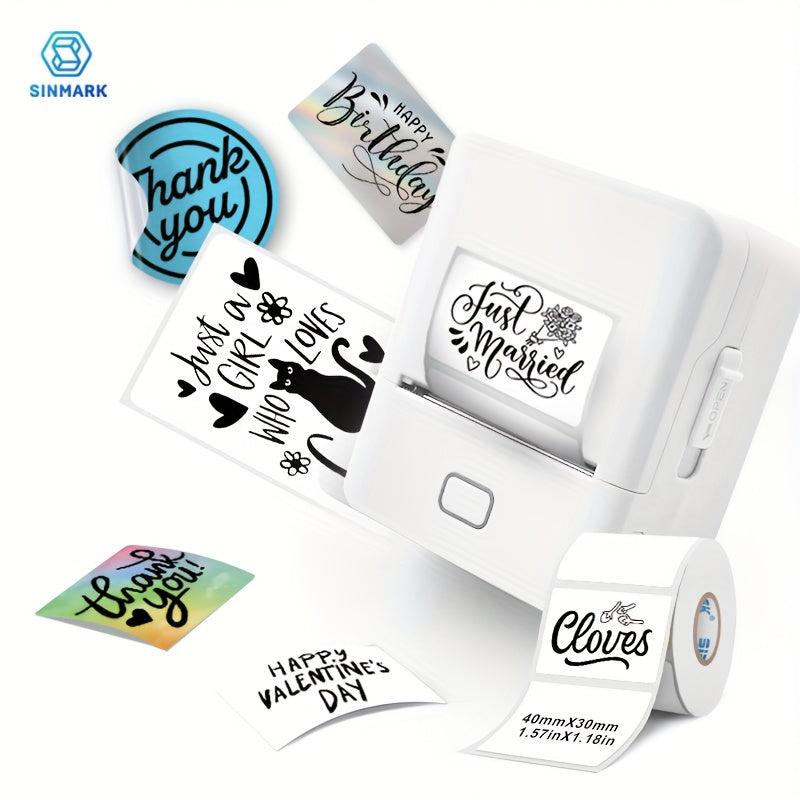 Trendbay SK20 Portable Label Printer – Mini Thermal Barcode Label Maker with 230 Labels
