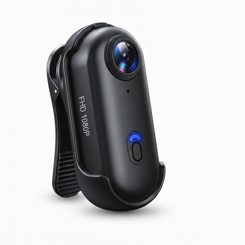 Trendbay Mini 1080P Action Camera with Clip (64GB Included)